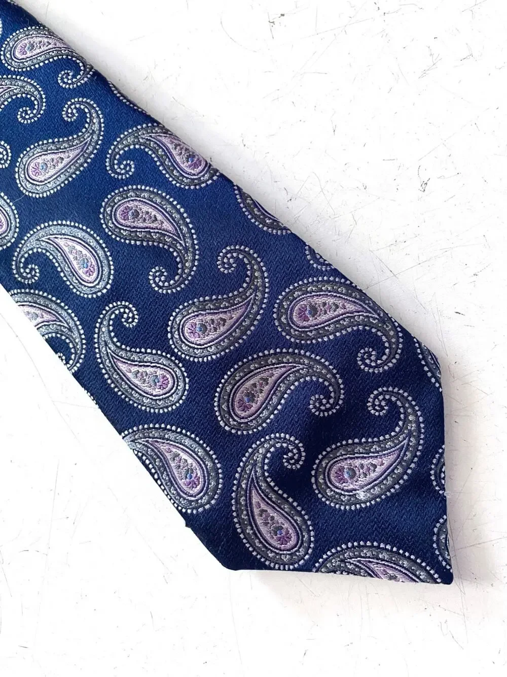 Daniel Cremieux Nwt Blue Paisley Silk Seven 7 Fold Hand Made in Italy Neck Tie